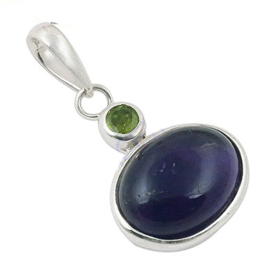 925 Silver Blue Gemstone Pendant for Women | Daily Wear Gift