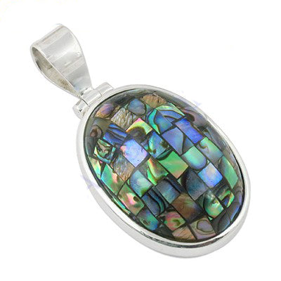925 Silver Abalone Shell Pendant for Women | Gemstone Jewelry