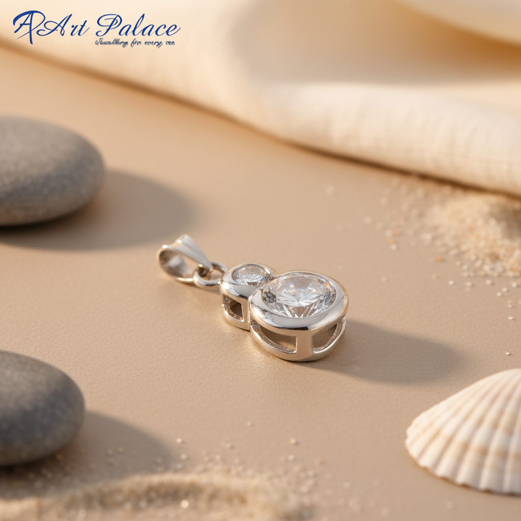 925 Silver Cubic Zirconia Pendant for Women | Elegant Jewelry