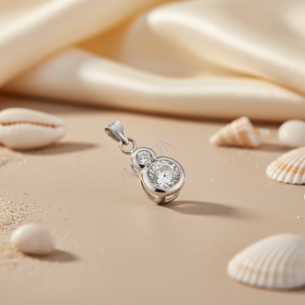 925 Silver Cubic Zirconia Pendant for Women | Elegant Jewelry