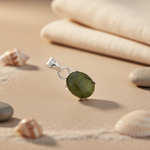 将图像加载到图库查看器中， Silver Pendant with Green Gemstone | Women's Jewelry Gift
