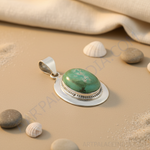 Load image into Gallery viewer, Colgante de turquesa en plata 925 | Joyas con piedras preciosas ovaladas para mujer
