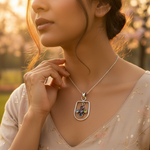 将图像加载到图库查看器中， 925 Silver Multi-Gemstone Pendant Necklace for Women
