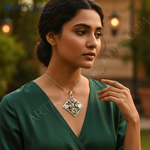 Load image into Gallery viewer, 925 Silver Citrine Gemstone Pendant | Diamond Shape Pendant
