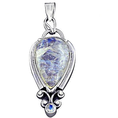 925 Silver Moonstone Teardrop Pendant | Women's Necklace