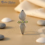 Load image into Gallery viewer, 925 Silver Pendant Necklace with Gray Chalcedony Gemstones
