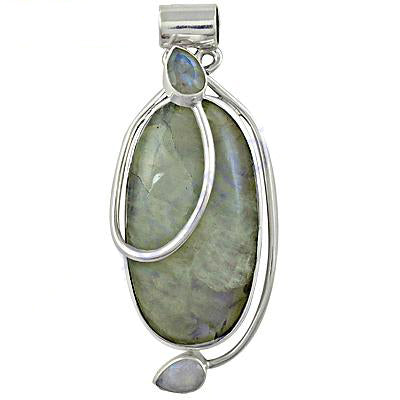 925 Silver Labradorite Pendant | Women's Gemstone Jewelry Gift