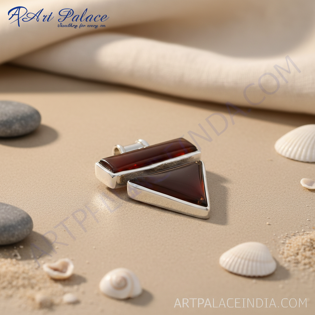 Colgante de cornalina de plata para mujer | Joyería moderna