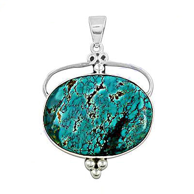 925 Sterling Silver Turquoise Pendant for Women | Gemstone Jewelry
