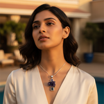 Load image into Gallery viewer, Collar con colgante de amatista de plata para mujer | Joyería con piedras preciosas
