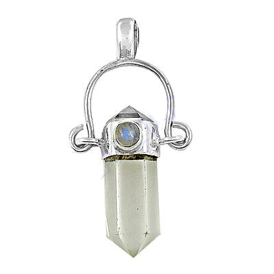 925 Silver Moonstone Crystal Pendant for Women | Gemstone Jewelry