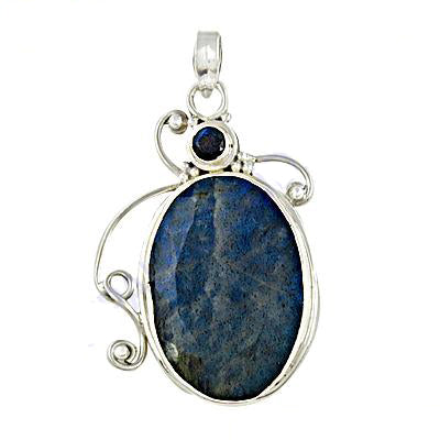 925 Silver Labradorite Pendant for Women | Gemstone Jewelry