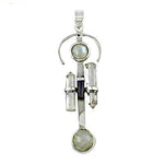 Load image into Gallery viewer, 925 Silver Moonstone &amp; Quartz Crystal Pendant for Women
