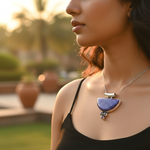 Load image into Gallery viewer, 925 Silver Charoite &amp; Garnet Pendant | Women's Gemstone Jewelry
