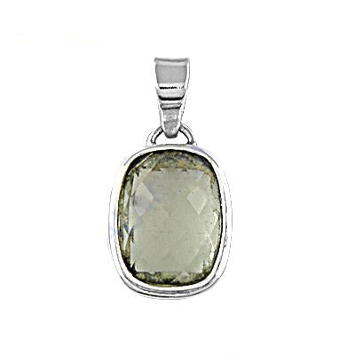 925 Silver Green Quartz Pendant for Women | Daily Wear Gift