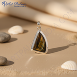Load image into Gallery viewer, Silver Tiger&#39;s Eye Pendant | Natural Gemstone Jewelry for Women
