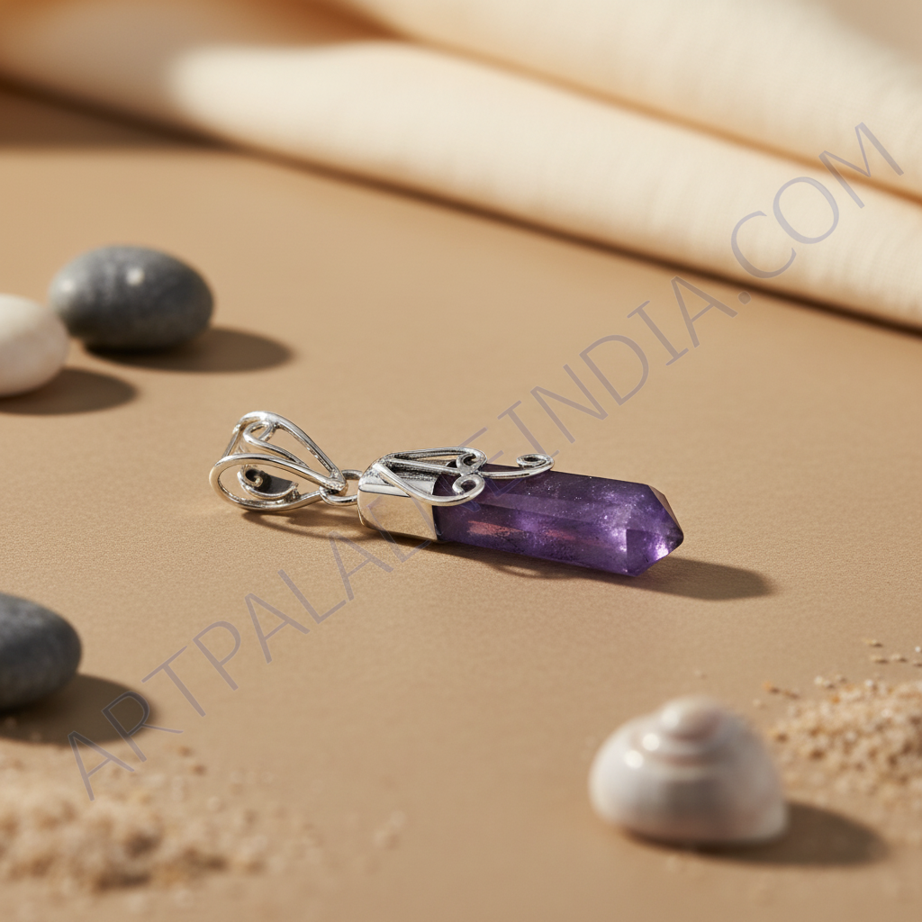 Colgante de amatista en plata 925 para mujer | Joyería con piedras preciosas