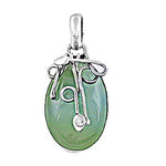 Load image into Gallery viewer, 925 Silver Green Gemstone Pendant for Women | Elegant Jewelry
