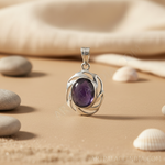 Load image into Gallery viewer, Colgante de amatista en plata 925 para mujer | Joyería con piedras preciosas
