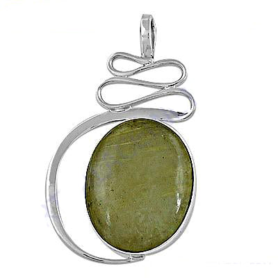 925 Silver Green Gemstone Pendant for Women | Modern Jewelry