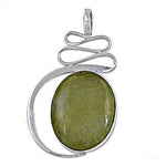Load image into Gallery viewer, 925 Silver Green Gemstone Pendant for Women | Modern Jewelry

