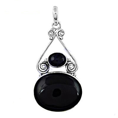 925 Silver Onyx Pendant for Women | Gemstone Jewelry Gift