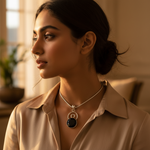 Load image into Gallery viewer, 925 Silver Black Onyx Pendant for Women | Modern Jewelry
