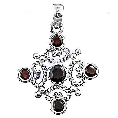 925 Silver Garnet Pendant for Women | Gemstone Jewelry Gift