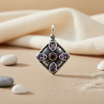 将图像加载到图库查看器中， 925 Silver Gemstone Pendant for Women | Artisan Jewelry Gift
