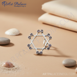 Load image into Gallery viewer, 925 Silver Hexagon Pendant Necklace with Gemstones | Women's Gift
