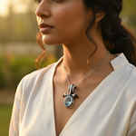 Load image into Gallery viewer, 925 Silver Blue Topaz Pendant for Women | Gemstone Jewelry
