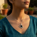 将图像加载到图库查看器中， 925 Silver Onyx Pendant for Women | Gemstone Jewelry Gift
