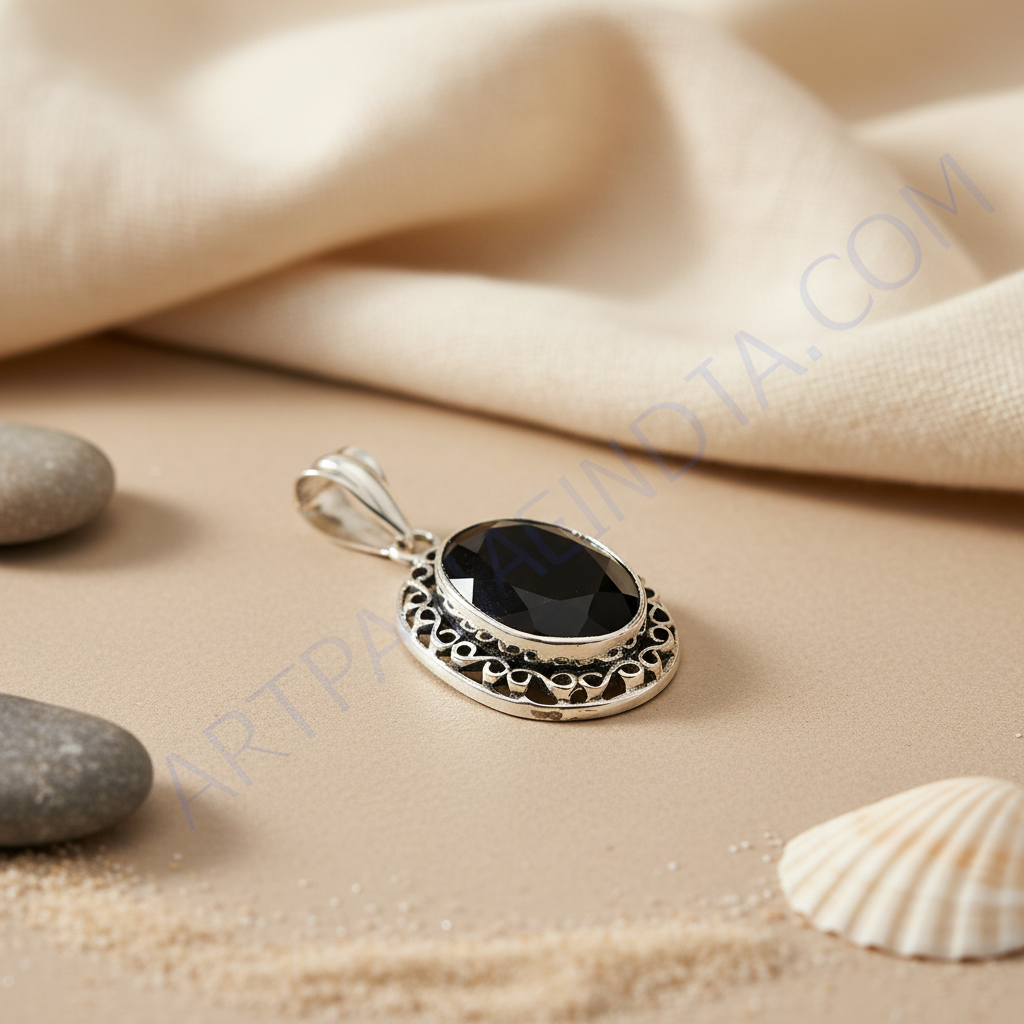 925 Sterling Silver Black Onyx Pendant for Women | Gemstone Jewelry