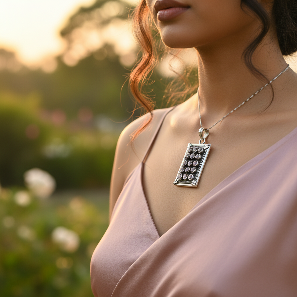 925 Silver Amethyst Pendant for Women | Gemstone Jewelry Gift