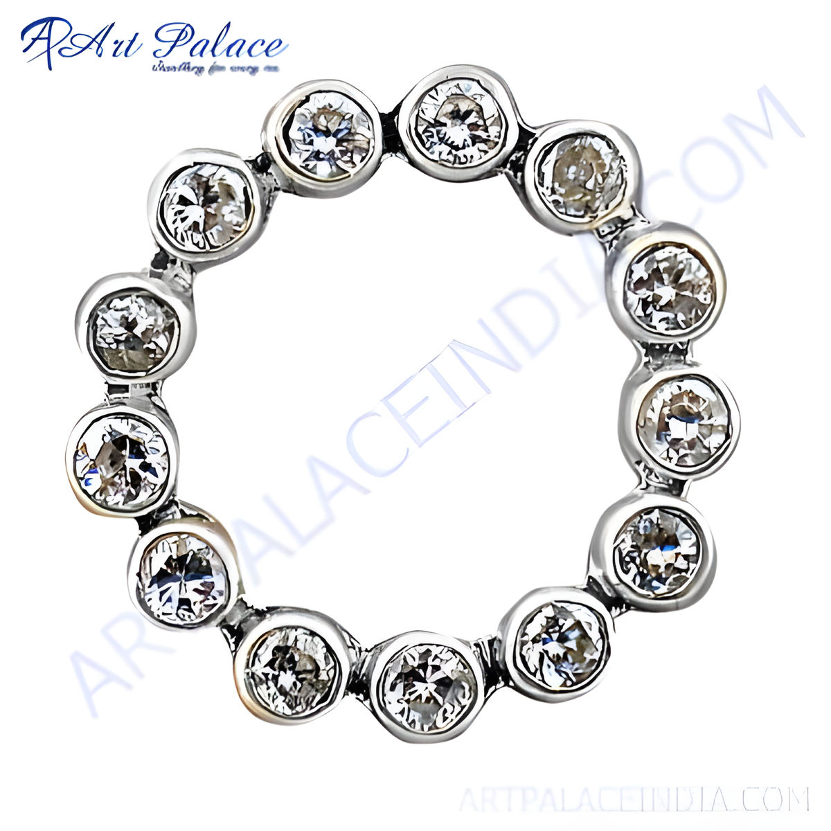 925 sterling silver circle pendant necklace with sparkling diamonds, a classic and elegant piece