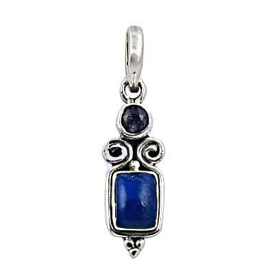 925 silver blue stone pendant for women | daily wear necklace