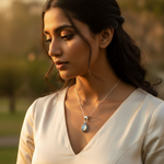 将图像加载到图库查看器中， 925 Silver Moonstone Teardrop Pendant for Women | Gemstone Jewelry
