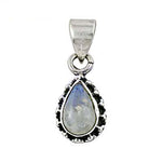 将图像加载到图库查看器中， 925 Silver Moonstone Teardrop Pendant for Women | Gemstone Jewelry
