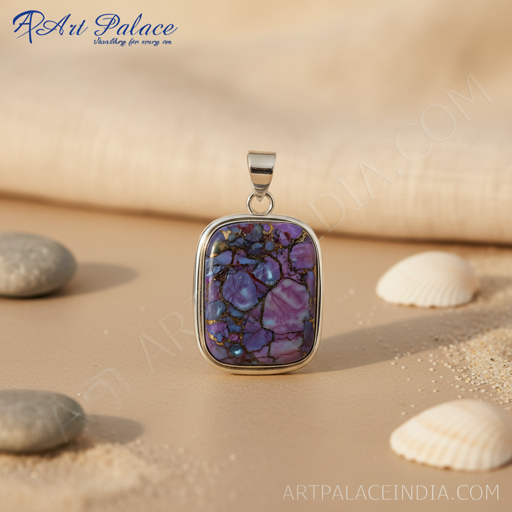 925 Silver Composite Stone Pendant for Women | Gemstone Jewelry