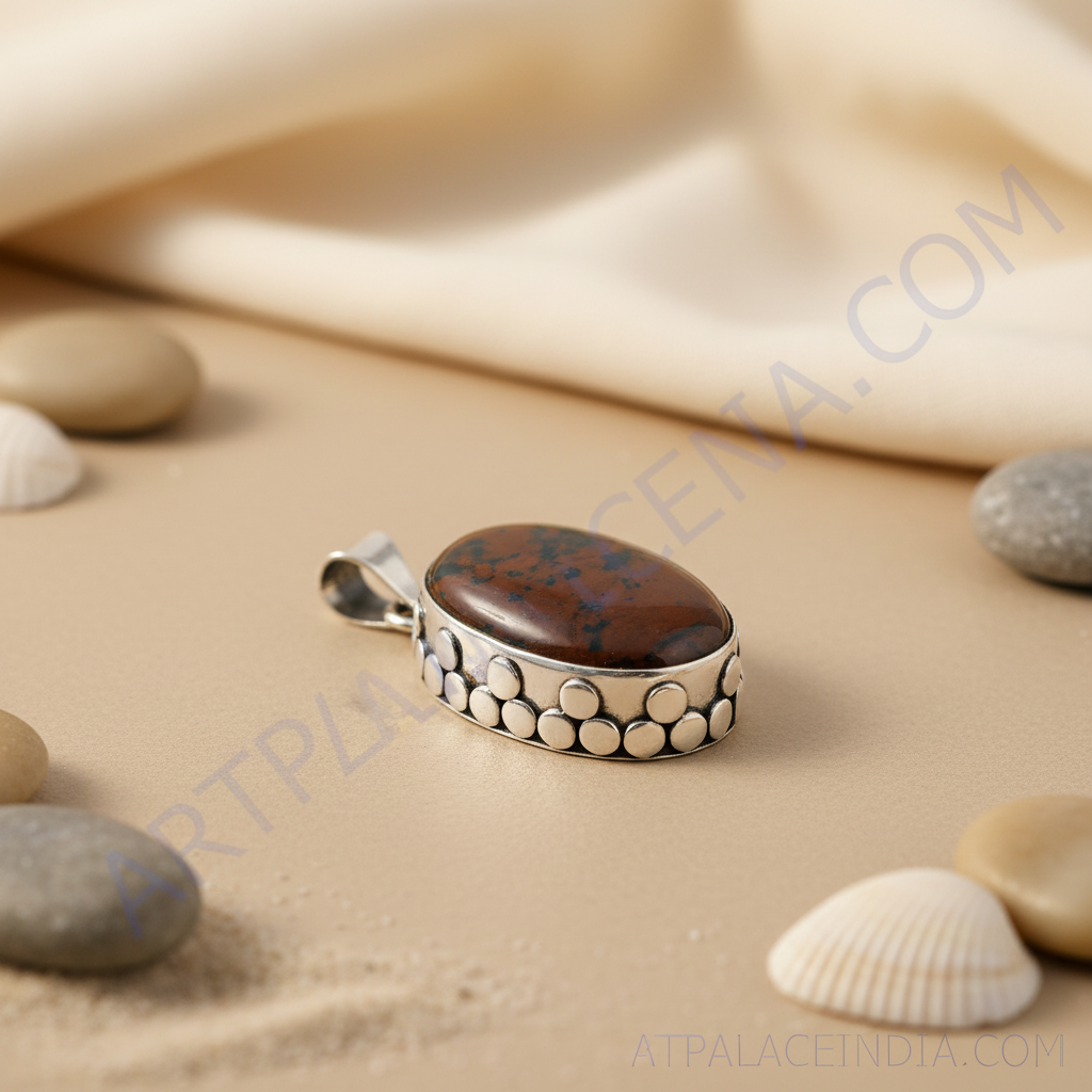925 silver bloodstone pendant for women | gemstone jewelry