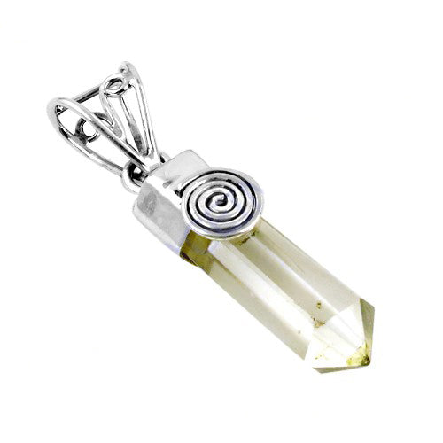 925 Silver Citrine Quartz Pendant | Gemstone Jewelry for Women