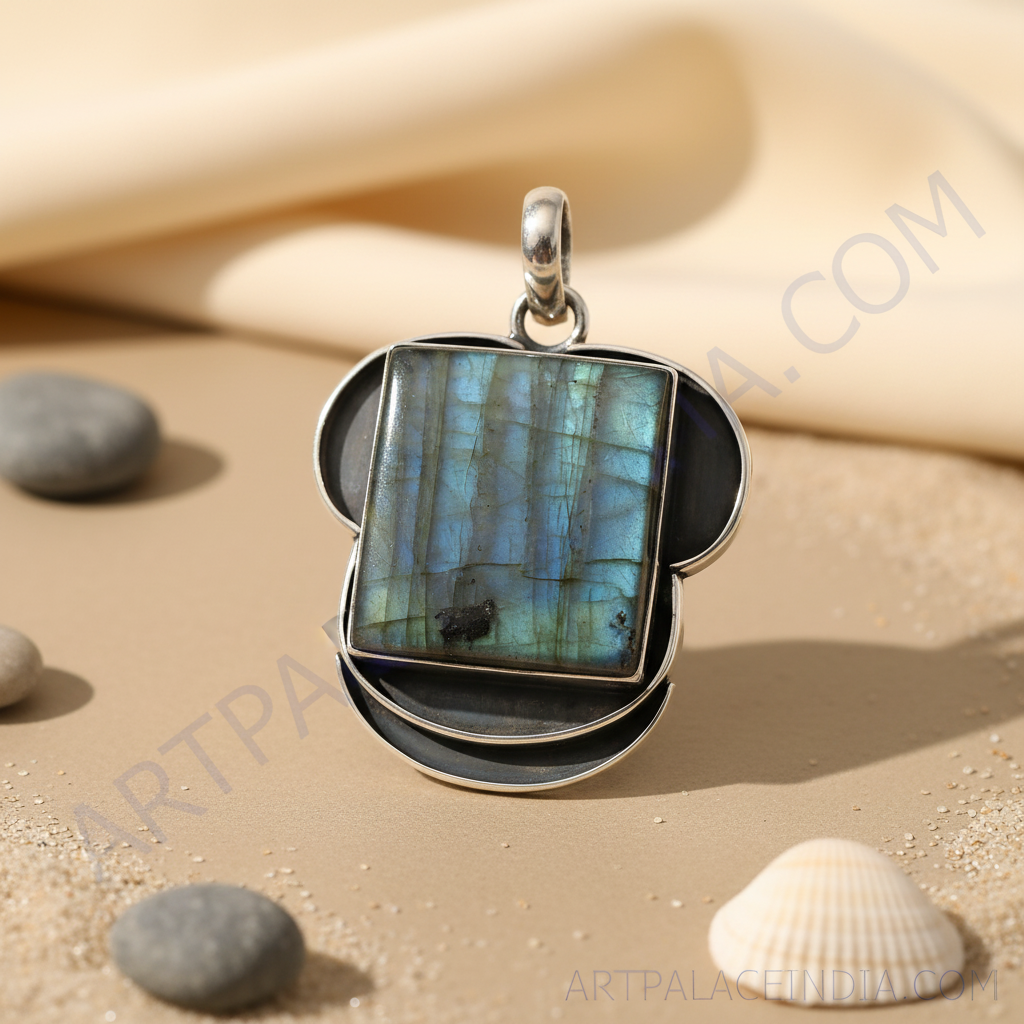 925 Silver Labradorite Pendant for Women | Gemstone Jewelry Gift