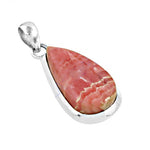 Load image into Gallery viewer, 925 Silver Rhodonite Teardrop Pendant for Women | Gemstone Jewelry
