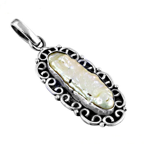 925 Silver Pearl Pendant for Women | Natural Gemstone Jewelry
