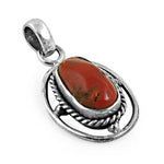 Load image into Gallery viewer, 925 Silver Red Coral Pendant | Gemstone Jewelry for Women
