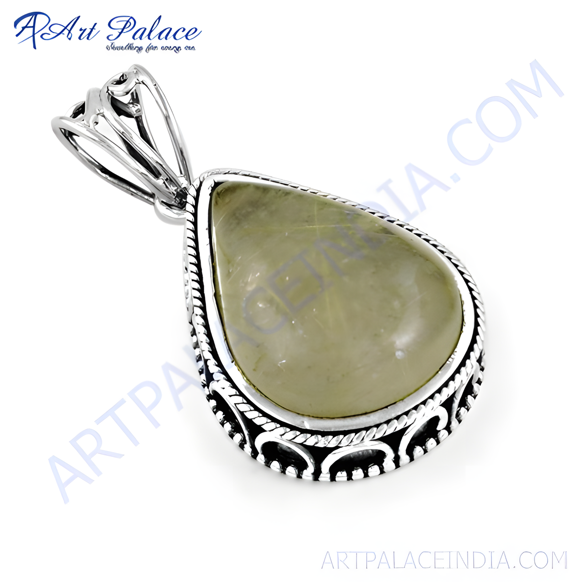 925 sterling silver teardrop pendant with a green gemstone, perfect for adding a touch of elegance to any outfit