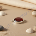 Load image into Gallery viewer, Colgante de cornalina de plata para mujer | Colgante redondo
