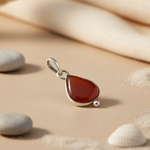 Load image into Gallery viewer, 925 Silver Carnelian Teardrop Pendant | Gemstone Jewelry
