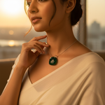 Load image into Gallery viewer, Colgante de ónix verde con forma de cojín | Plata 925 | Joyería para mujer
