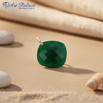 Load image into Gallery viewer, Colgante de ónix verde con forma de cojín | Plata 925 | Joyería para mujer
